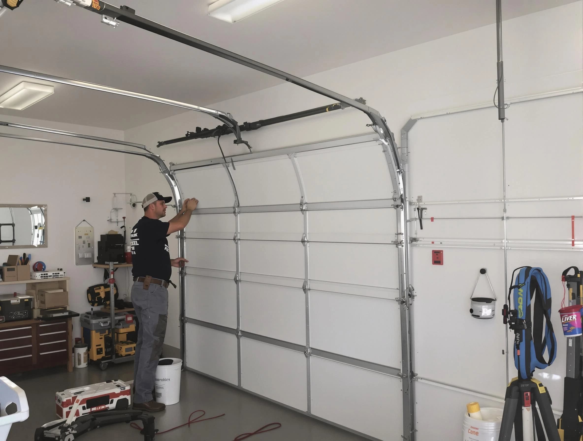 Queen Creek Garage Door Repair team installing new garage door in Queen Creek