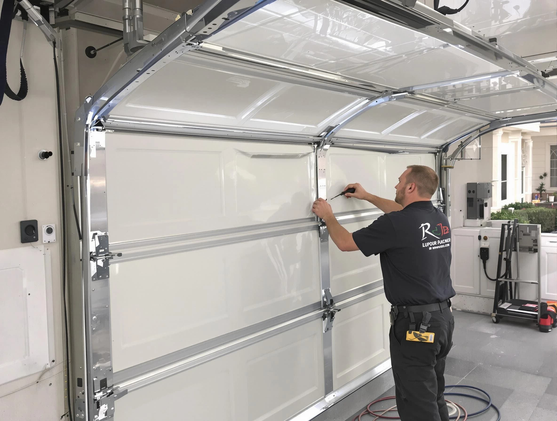 Queen Creek Garage Door Repair professional performing panel repair in Queen Creek