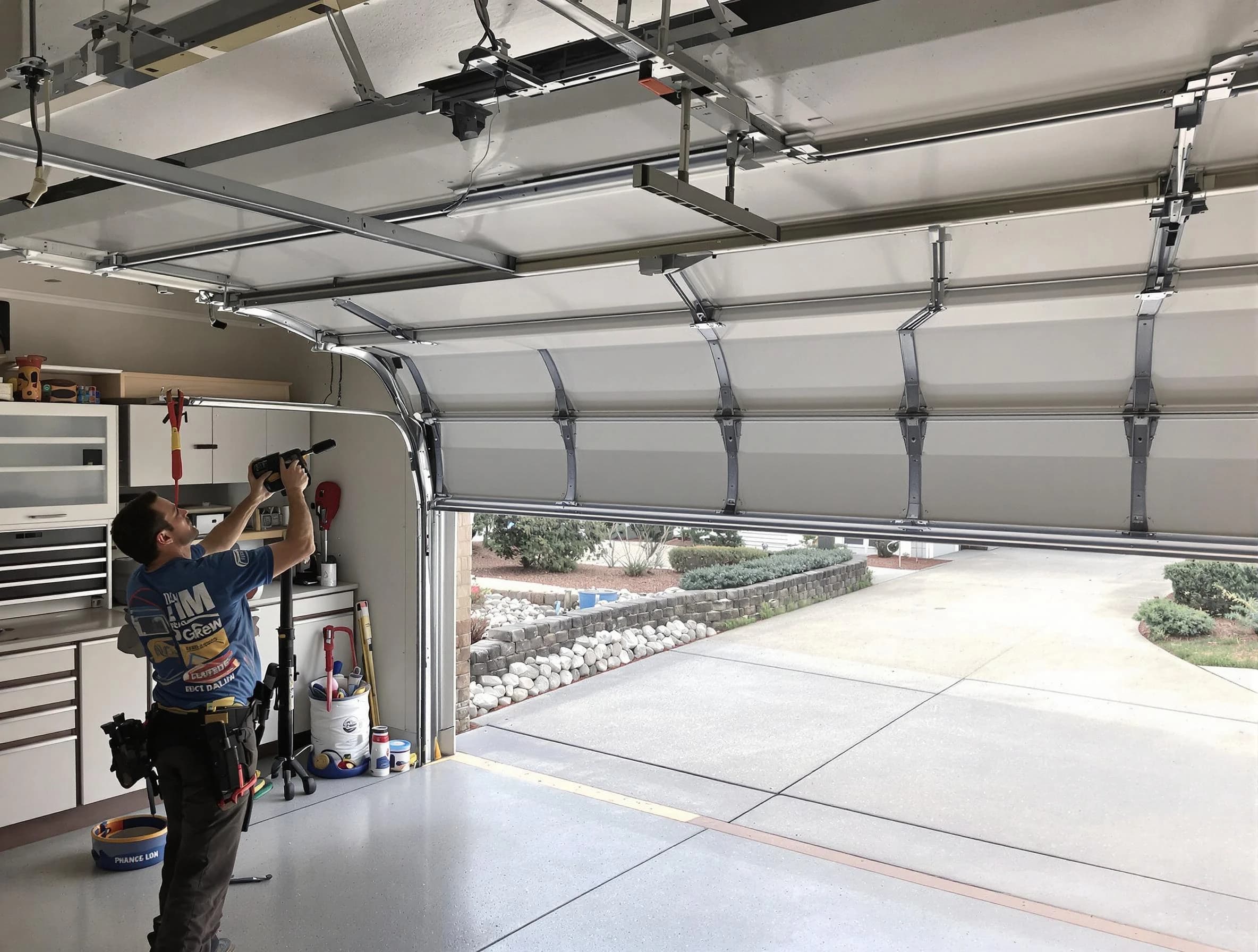 Garage door track repair service by Queen Creek Garage Door Repair in Queen Creek